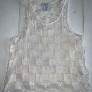 White Checkerboard Top